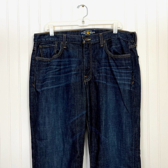 Lucky Brand Jeans 361 Vintage Straight Zip Fly Dark Harp Blue Men's Sz 36 x 32. - Picture 2 of 9